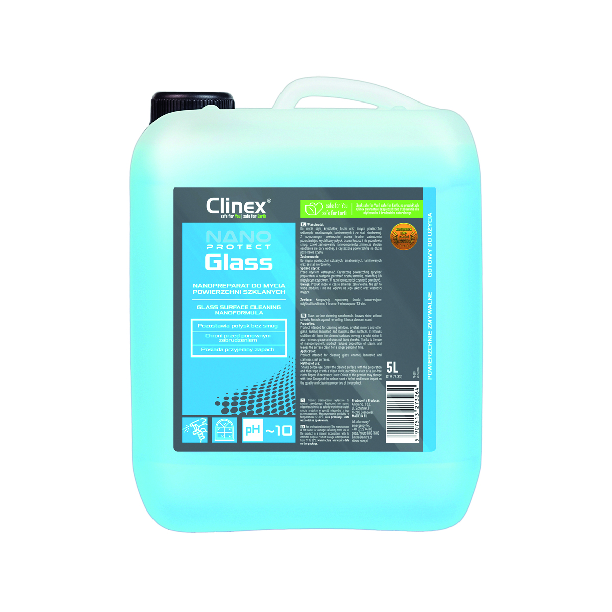 Clinex nano protect glass 77-330 płyn do mycia powierzchni szklanych 5l Clinex nano protect glass 77-330 płyn do mycia powierzchni szklanych 5l