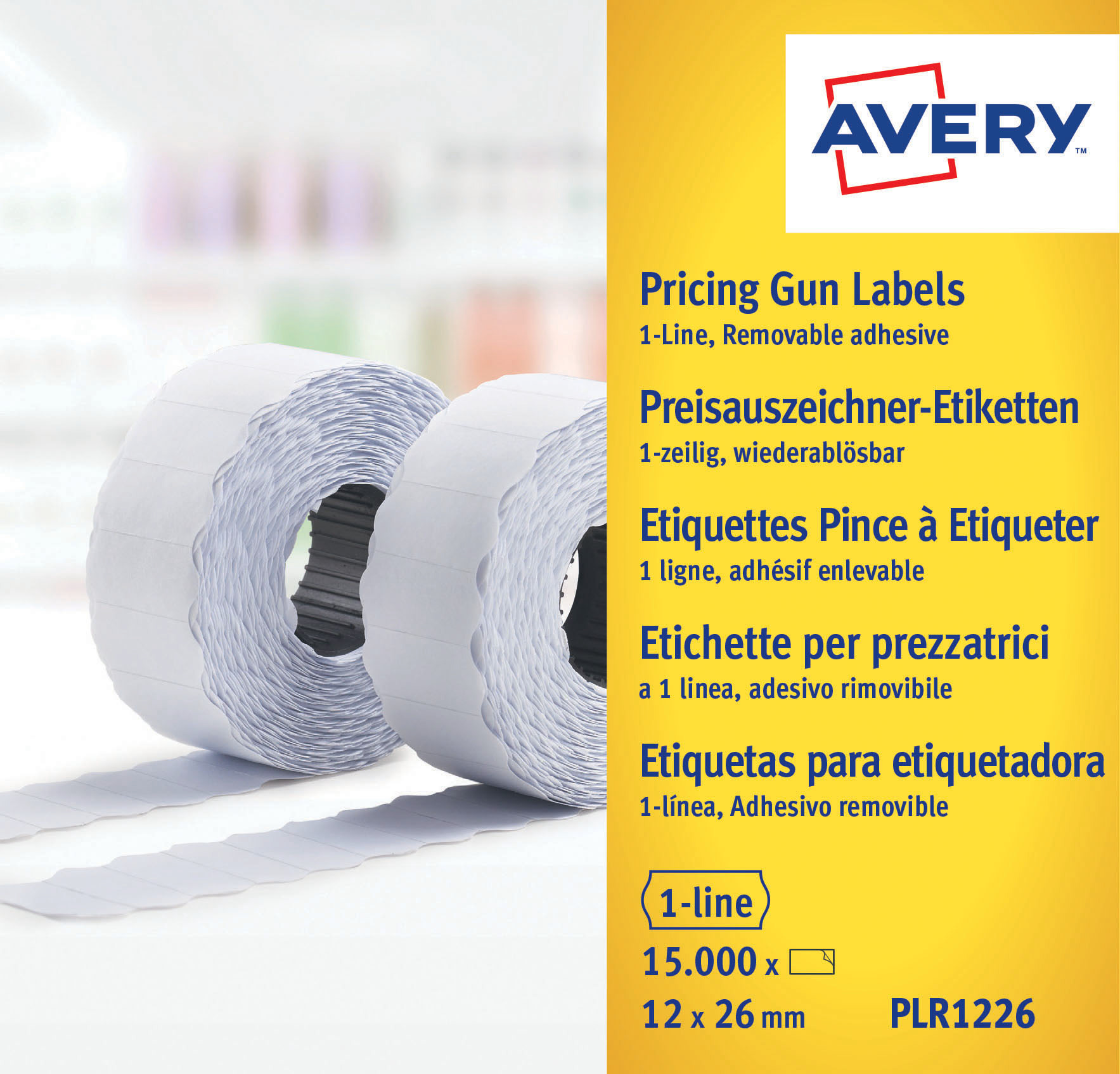 Etykiety avery fb-białe 1f26x12 /10szt/ usuwalne