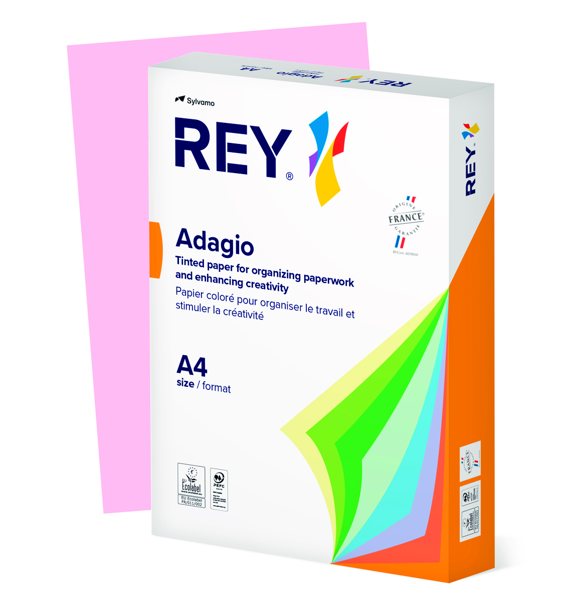 Papier ksero REY ADAGIO, A4, 160gsm, 89 różowy pastel *RYADA160X475 R100, 250 ark. Papier ksero REY ADAGIO, A4, 160gsm, 89 różowy pastel *RYADA160X475 R100, 250 ark.