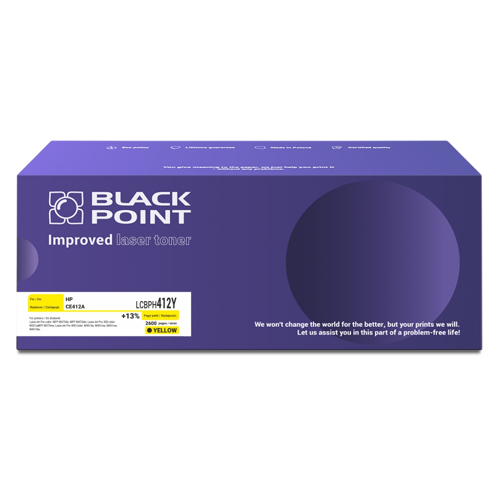 Toner Black Point HP cE412a - lcBlack Pointh412y Toner Black Point HP cE412a - lcBlack Pointh412y
