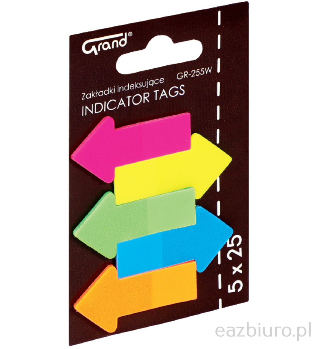 Zakładki indeksujące Grand strzałki gr-255w | eazbiuro.pl | Zamów teraz!