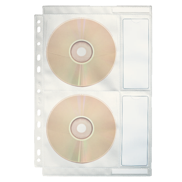 Koszulki na płyty cd, z pp, 200 mic.; przezroczysty | eazbiuro.pl | Kup z rabatem!