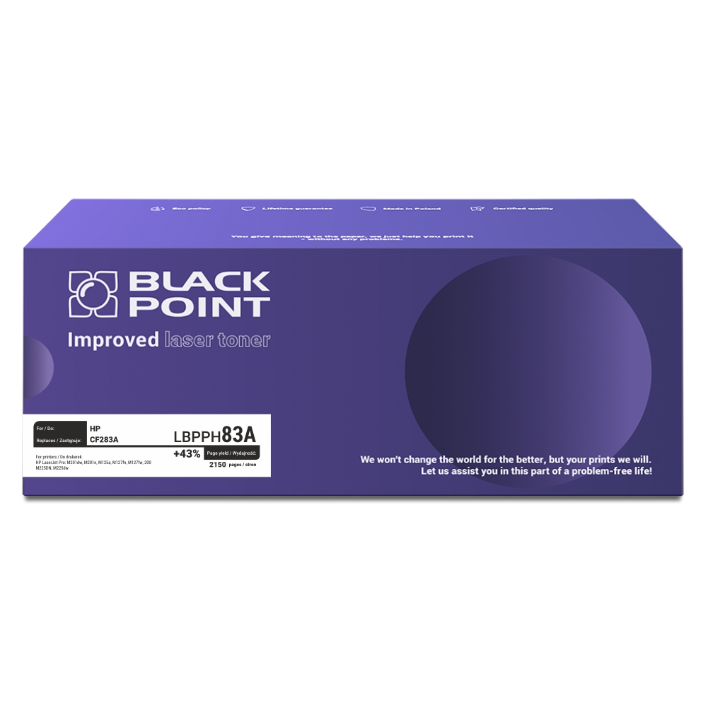 Toner Black Point HP cf283a - lBlack Pointph83a Toner Black Point HP cf283a - lBlack Pointph83a