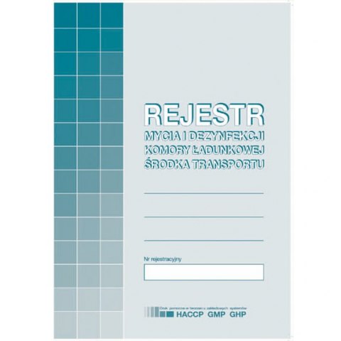 Druk rejestr mycia i dezynfekcji komory ładunkowej środka transportu | eazbiuro.pl | Zamów rozsądnie!