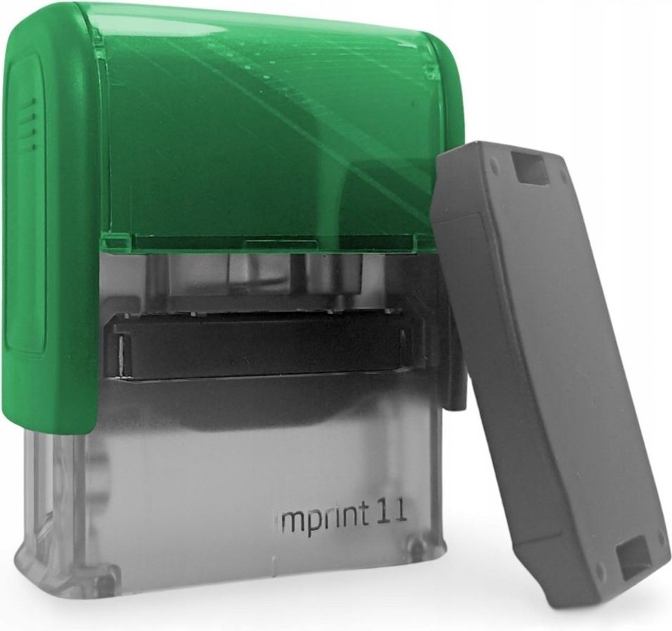 Pieczątka Trodat 8911 imprint zielona obudowa + poduszka + gumka | eazbiuro.pl | Nie czekaj!