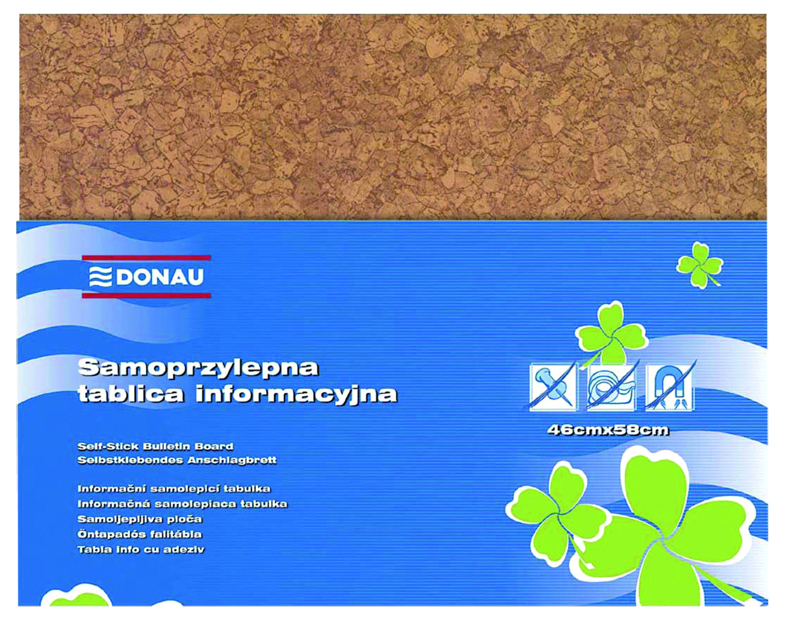 Tablica informacyjna Donau, 58x46cm, samoprzylepna, brązowa Tablica informacyjna Donau, 58x46cm, samoprzylepna, brązowa