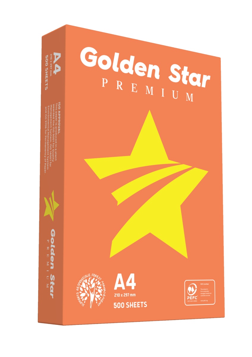 Papier ksero GOLDEN STAR Premium, A4, 500 arkuszy, klasa C, 70gsm. Papier ksero GOLDEN STAR Premium, A4, 500 arkuszy, klasa C, 70gsm.