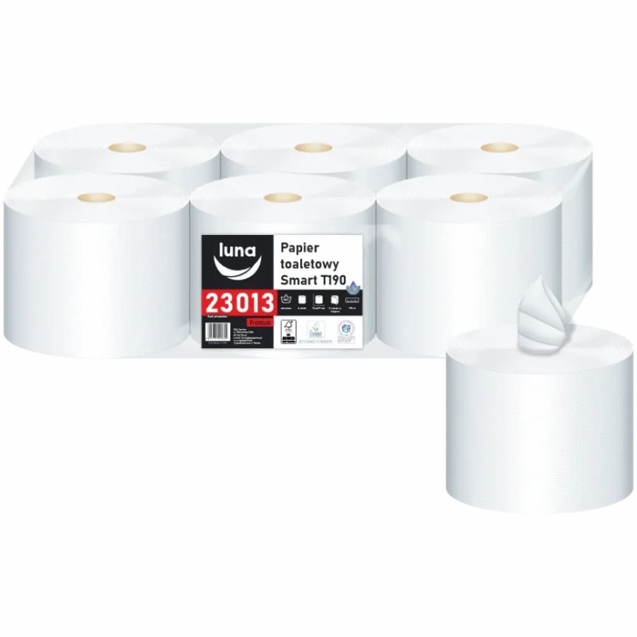 Papier toaletowy Luna Center Pull T190 2-warstwowy 6 rolek