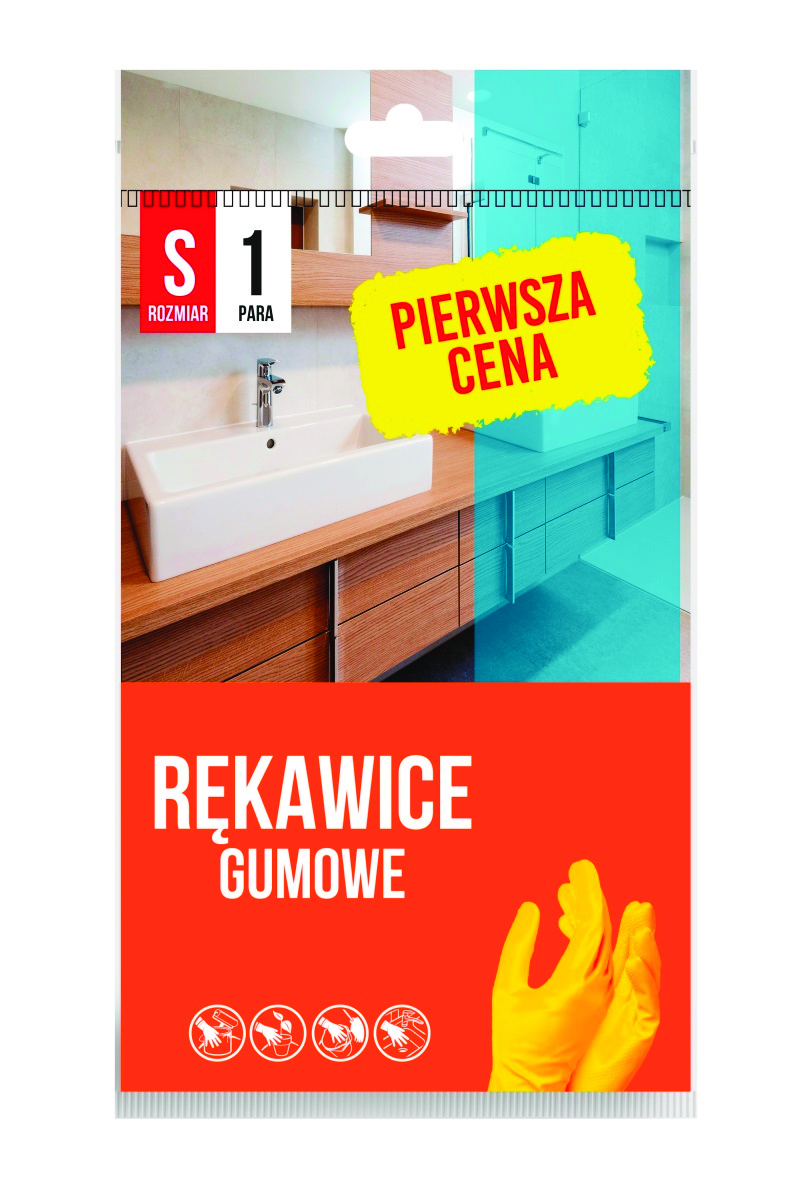 Rękawice gumowe fixi, rozmiar s, 1 para, żółte