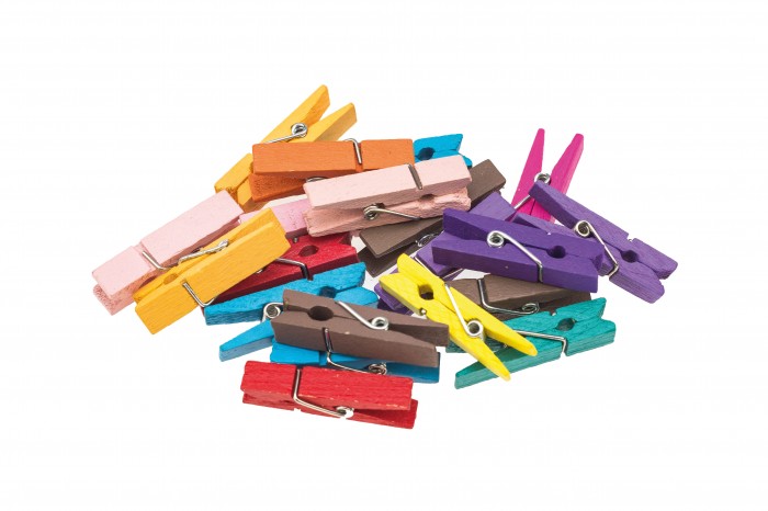 Klamerki ozdobne 4,5 cm kolorowe zestaw 20 sztuk | eazbiuro.pl | Działaj teraz!