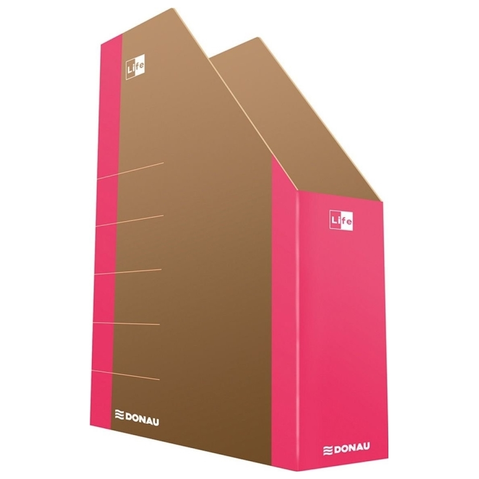 Pojemnik na dokumenty Donau life, karton, A4, różowy | eazbiuro.pl | Wybierz i kup!