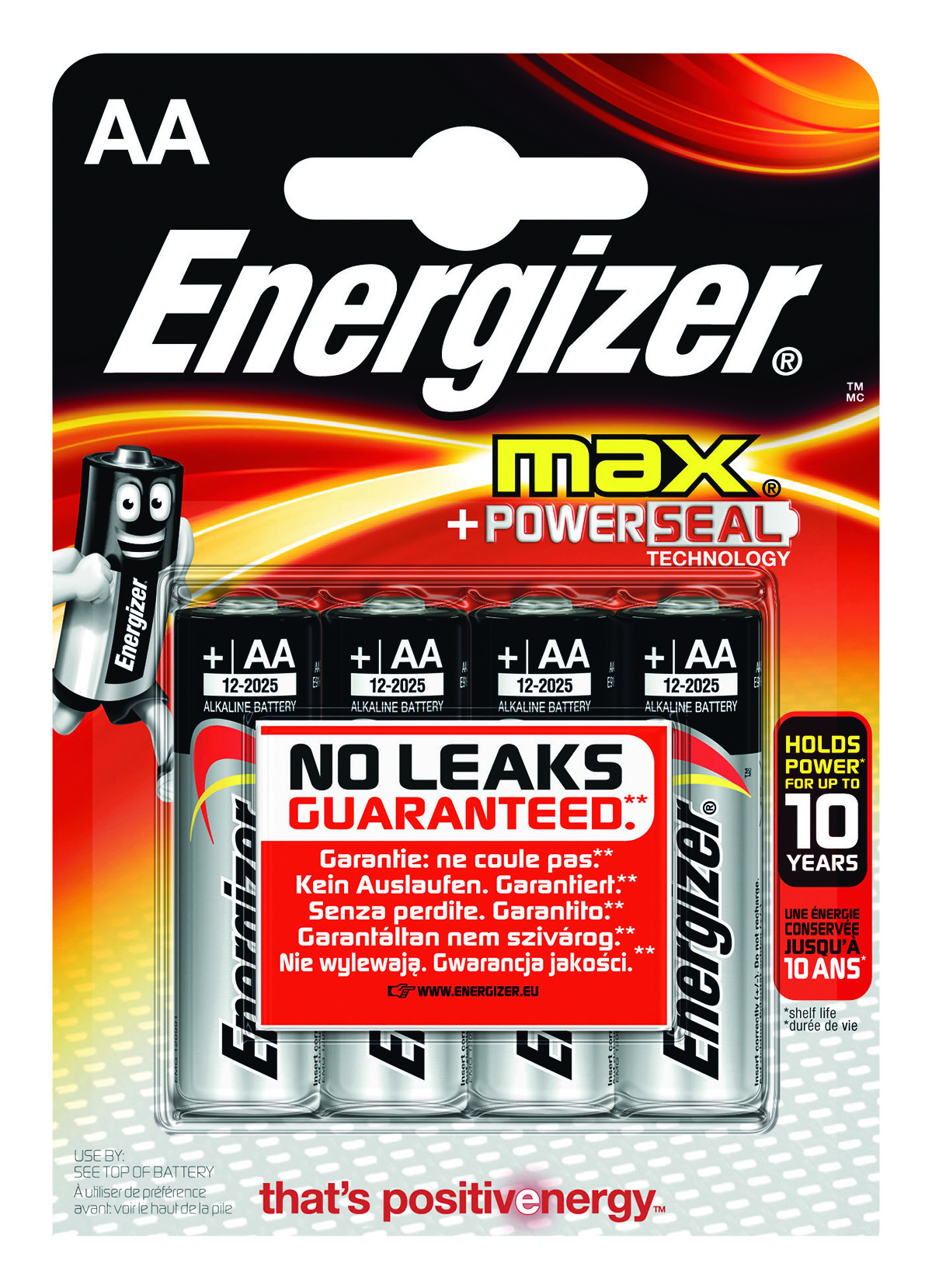 Bateria Energizer max, aa, e91, 1,5v, 4 sztuki