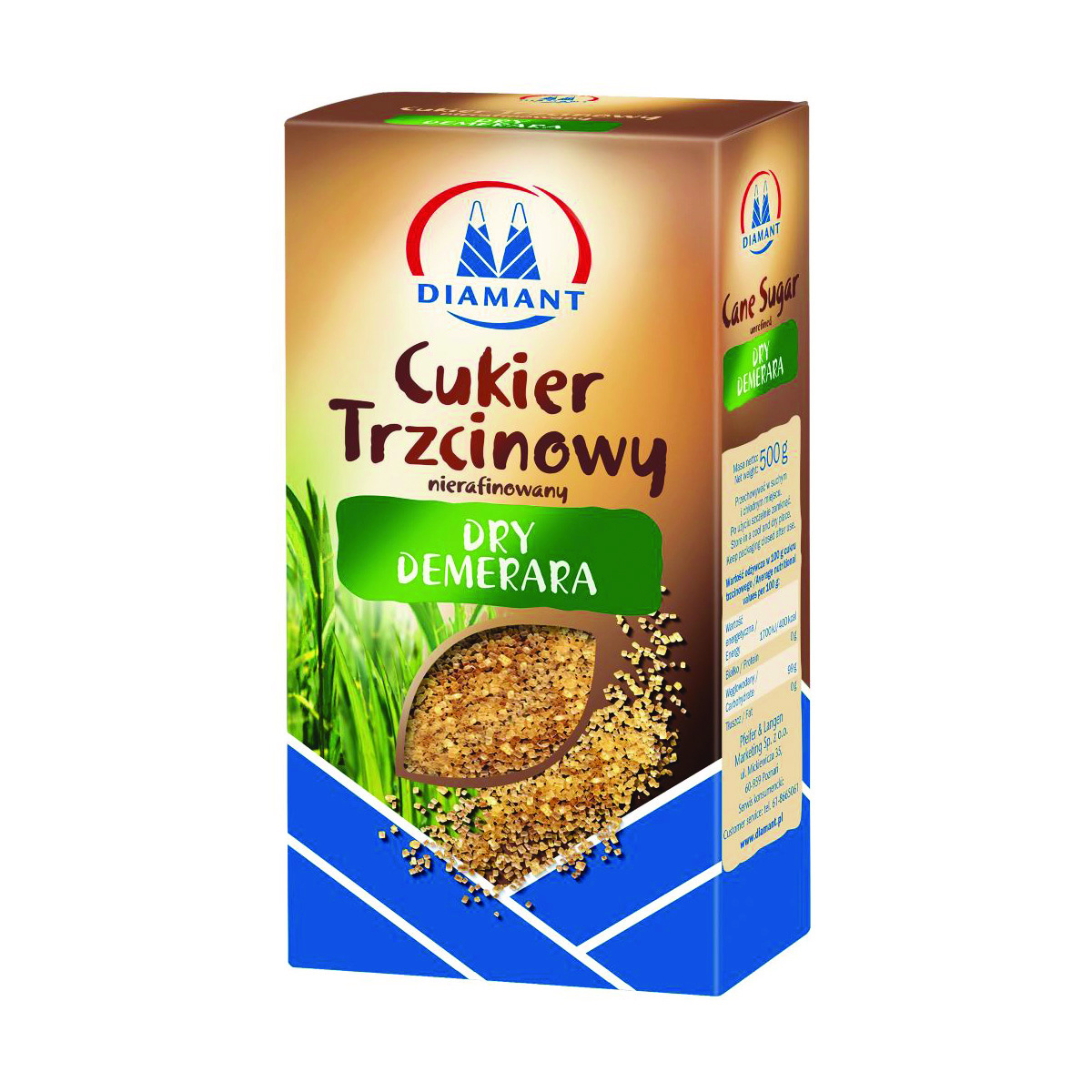 Cukier trzcinowy gruby Diamant 0,5 kg