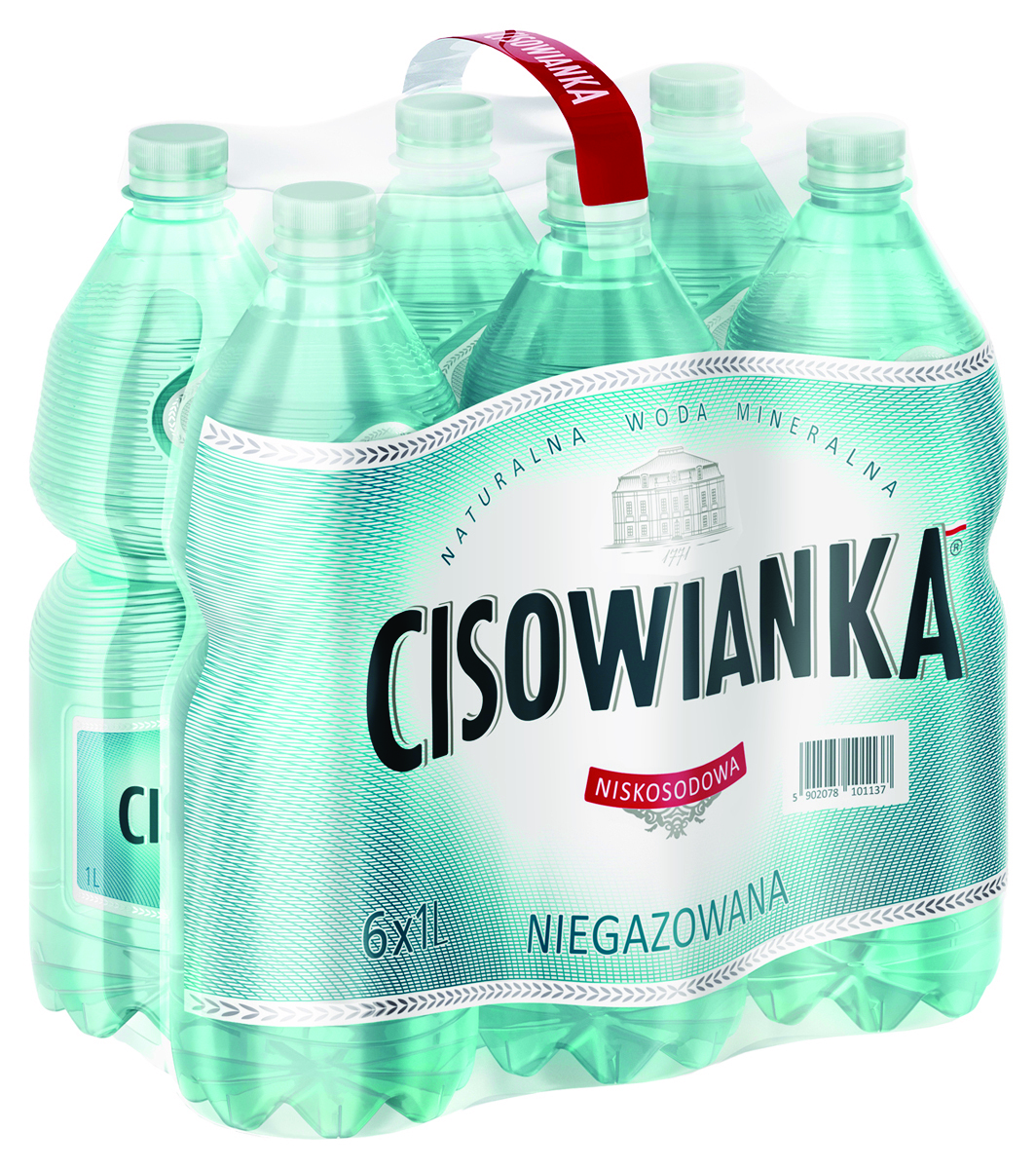 Woda CISOWIANKA, niegazowana, butelka plastikowa, 1l, kaucja