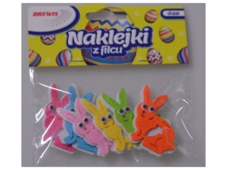 Naklejki zajączki z filcu zestaw 6 sztuk | eazbiuro.pl | Nie przegap!