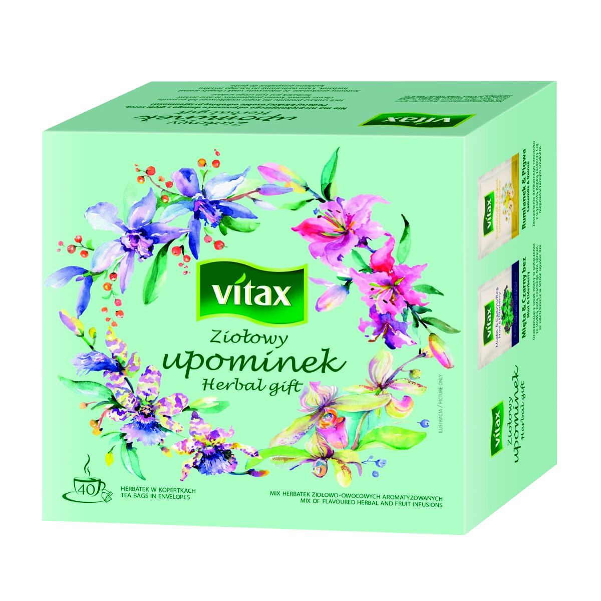 Herbata VITAX, ziołowy upominek, 40 torebek