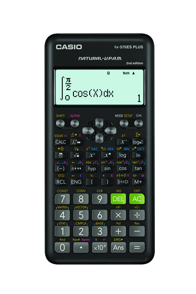 Kalkulator naukowy Casio fx-570esplus-2-b, 417 funkcji, 77x162mm, czarny Kalkulator naukowy Casio fx-570esplus-2-b, 417 funkcji, 77x162mm, czarny
