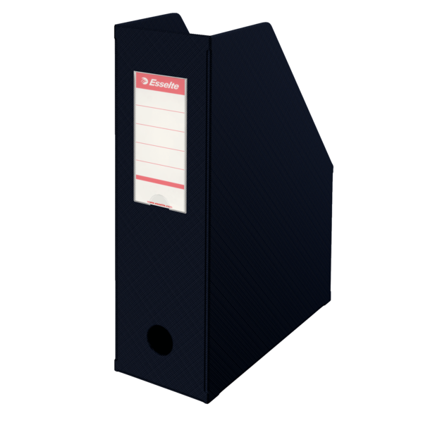 Pojemnik na czasopisma Esselte składany kolor vivida czarny | eazbiuro.pl | Kup taniej!