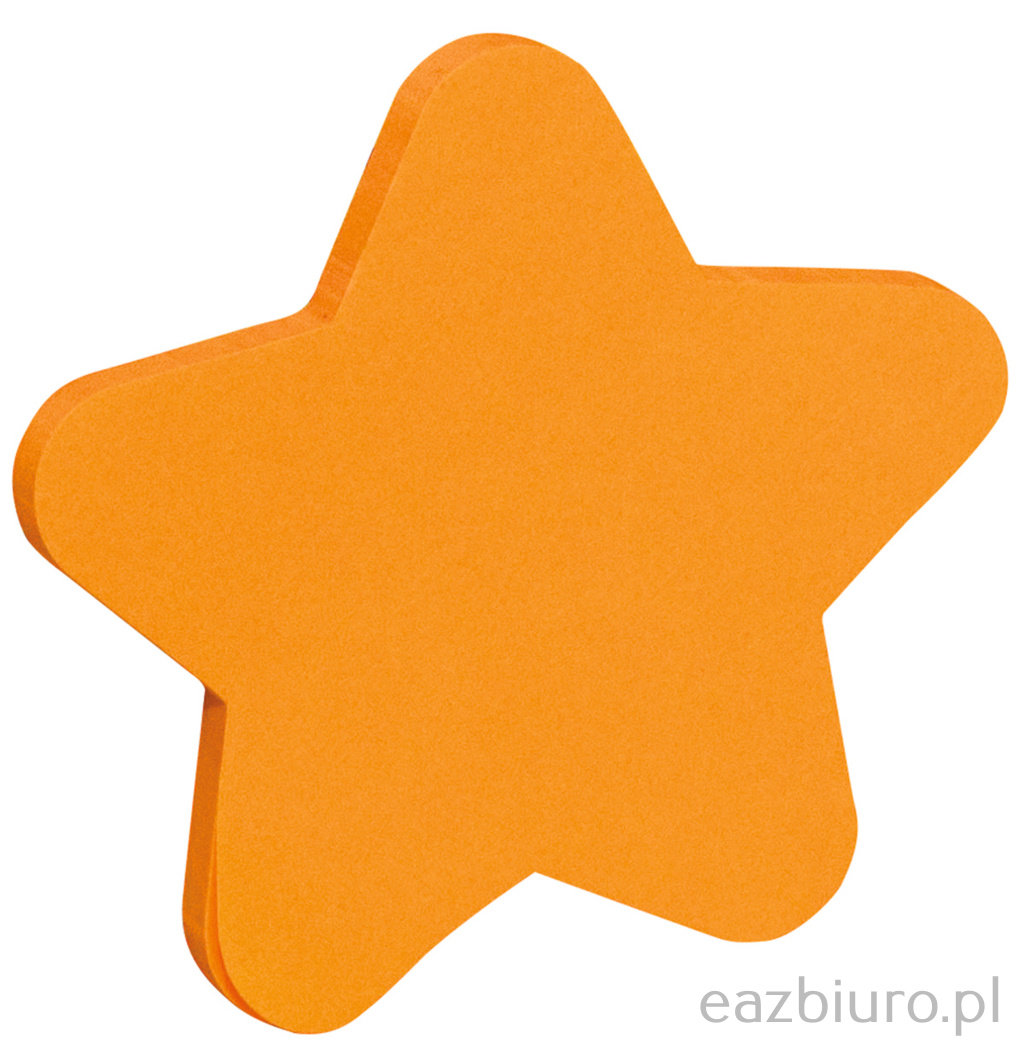Bloczek samoprzylepny Donau gwiazdka pomarańczowa 50 kartek | eazbiuro.pl | Wybierz hit!