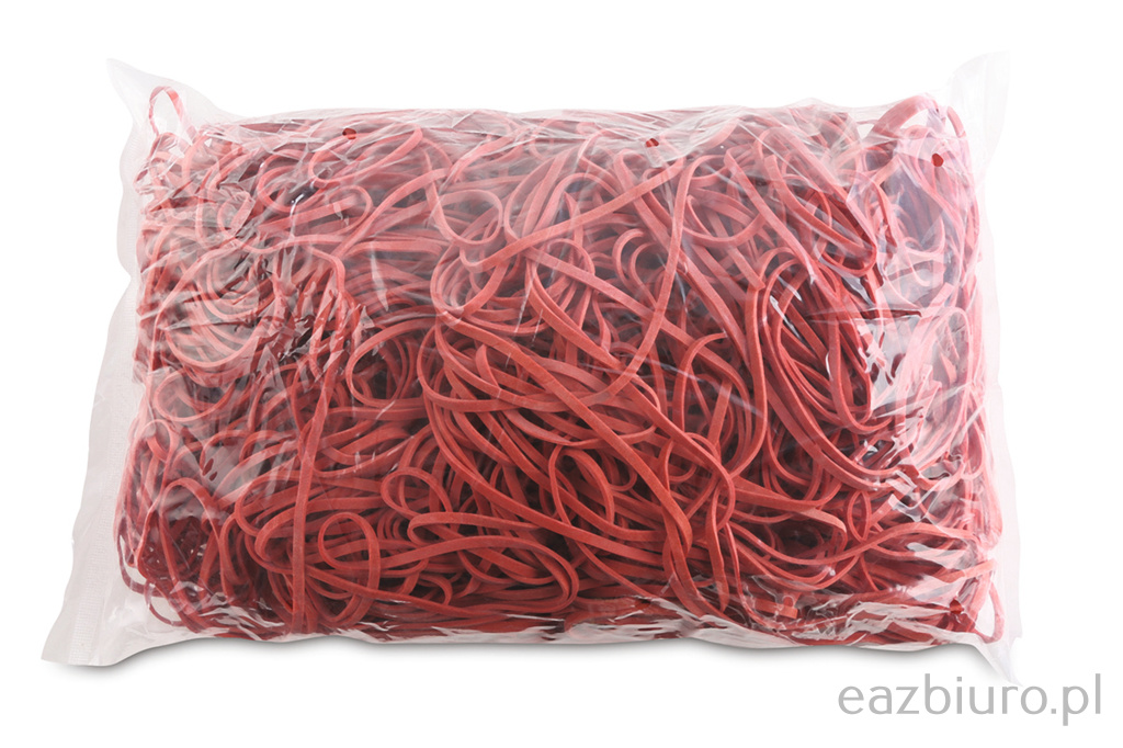 Gumki reCepturki Office Products, średnica 130mm, 1,5x3mm, 60% kauczuku, 1000g, zgrzewka, czerwone