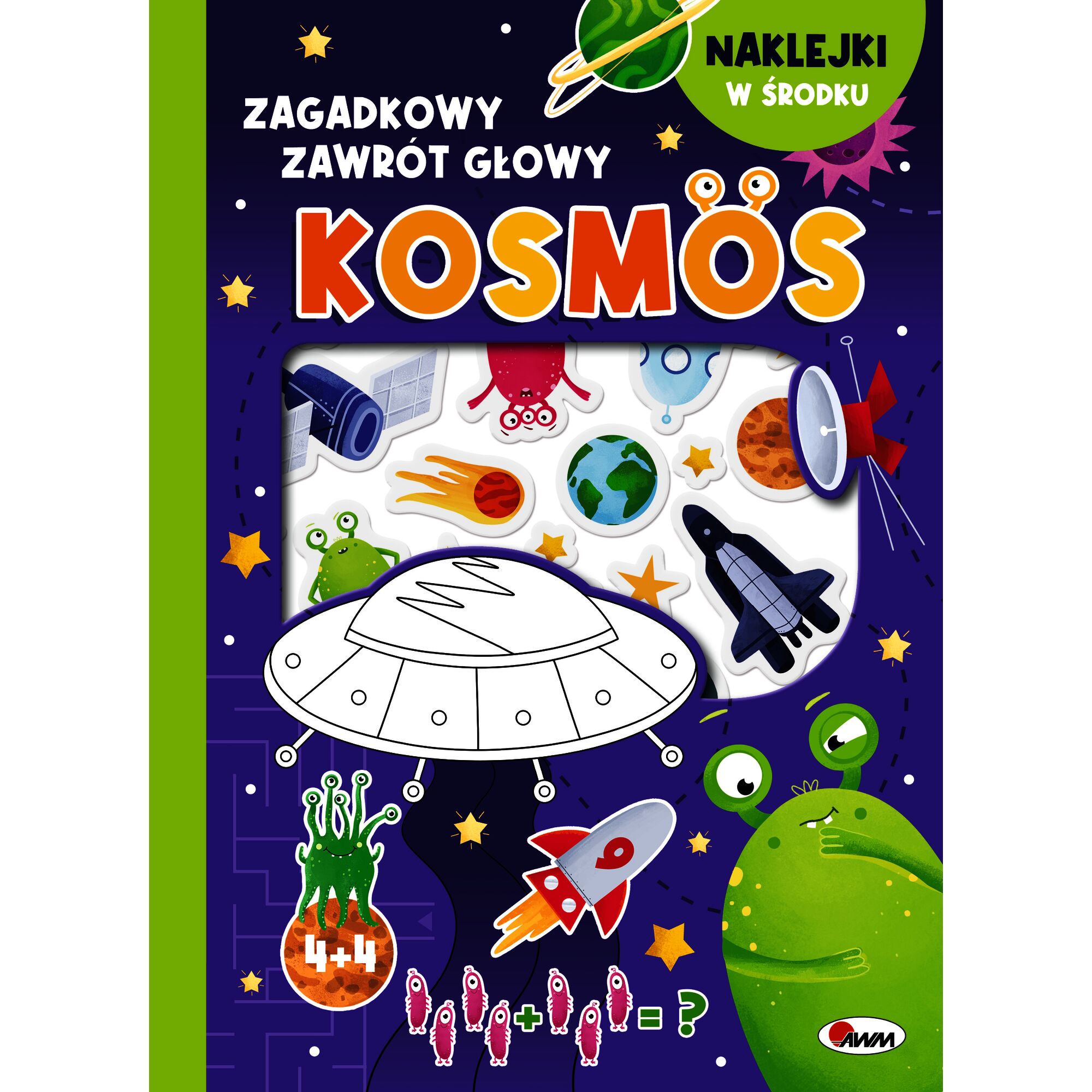 Zagadkowy zawrót głowy kosmos – książeczka aktywizująca | Edukacyjna zabawa