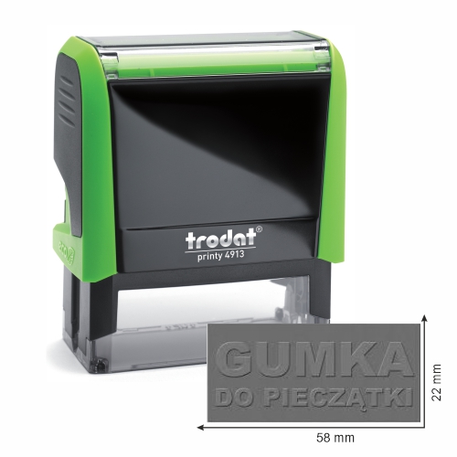 Trodat pieczątka 4913 obudowa zielona 58x22 mm + wkładka tuszująca + gumka | eazbiuro.pl | Nie czekaj!