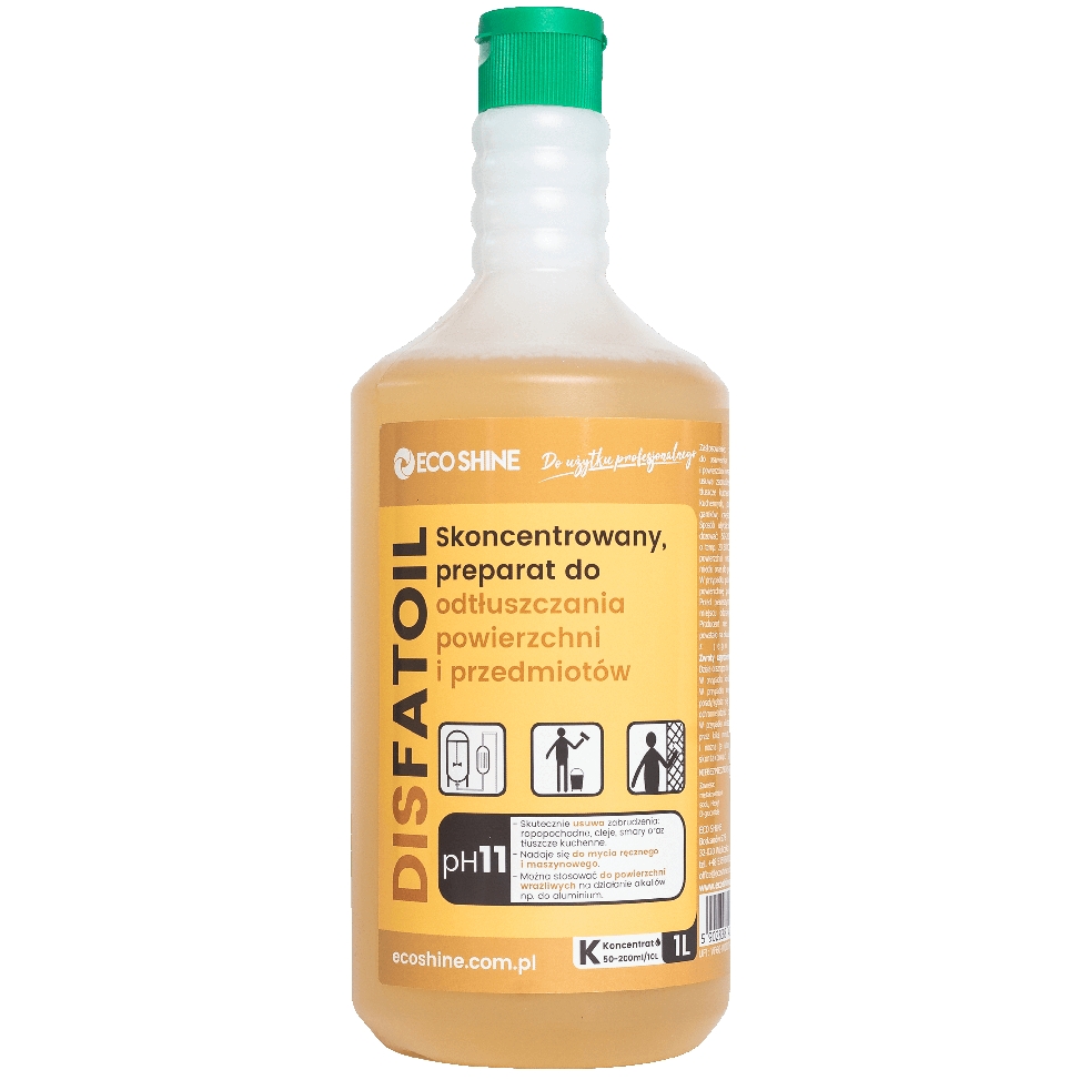 Eco Shine disfatoil 1l koncentrat, silny odtłuszczacz do czyszczenia powierzchni i przedmiotów