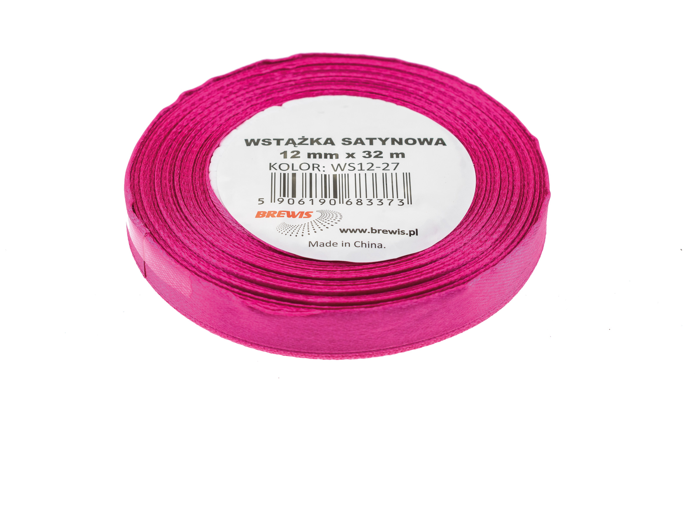 Wstążka Brewis satynowa 12 mm 32 m fuksja | eazbiuro.pl | Zamów rozsądnie!