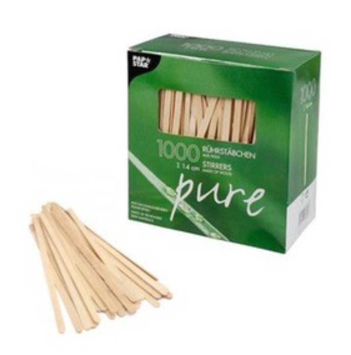 Mieszadełko ekologiczne 140 mm drewniane zestaw 1000 sztuk | eazbiuro.pl | Kup skutecznie!