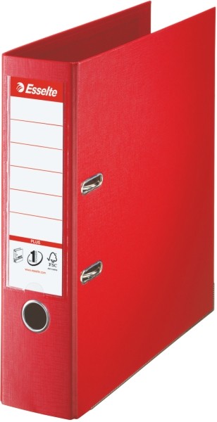 Segregator Esselte vivida plus, A4, A4/80 mm, czerwony