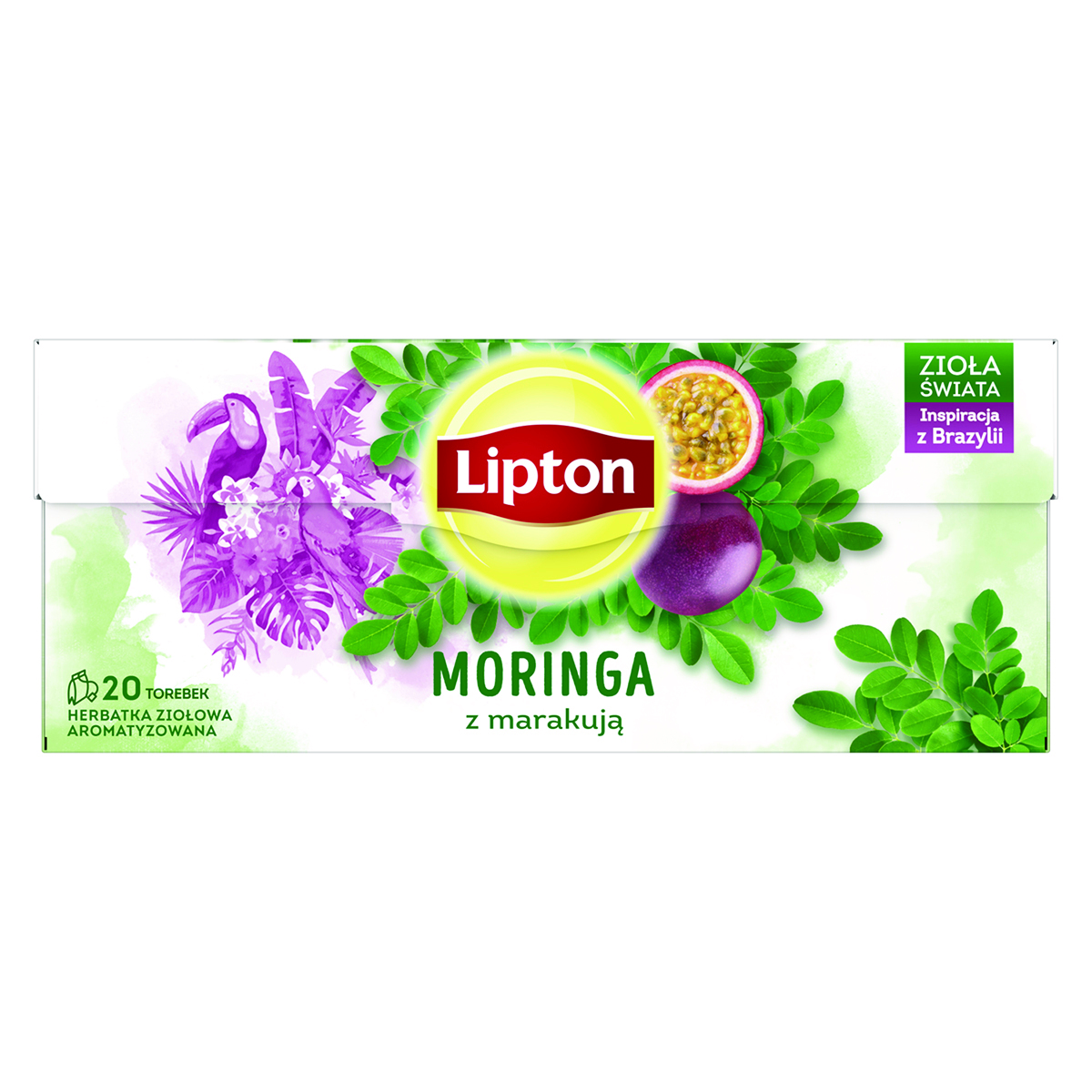 Herbata LIPTON ziołowa, moringa z marakują, 20 torebek