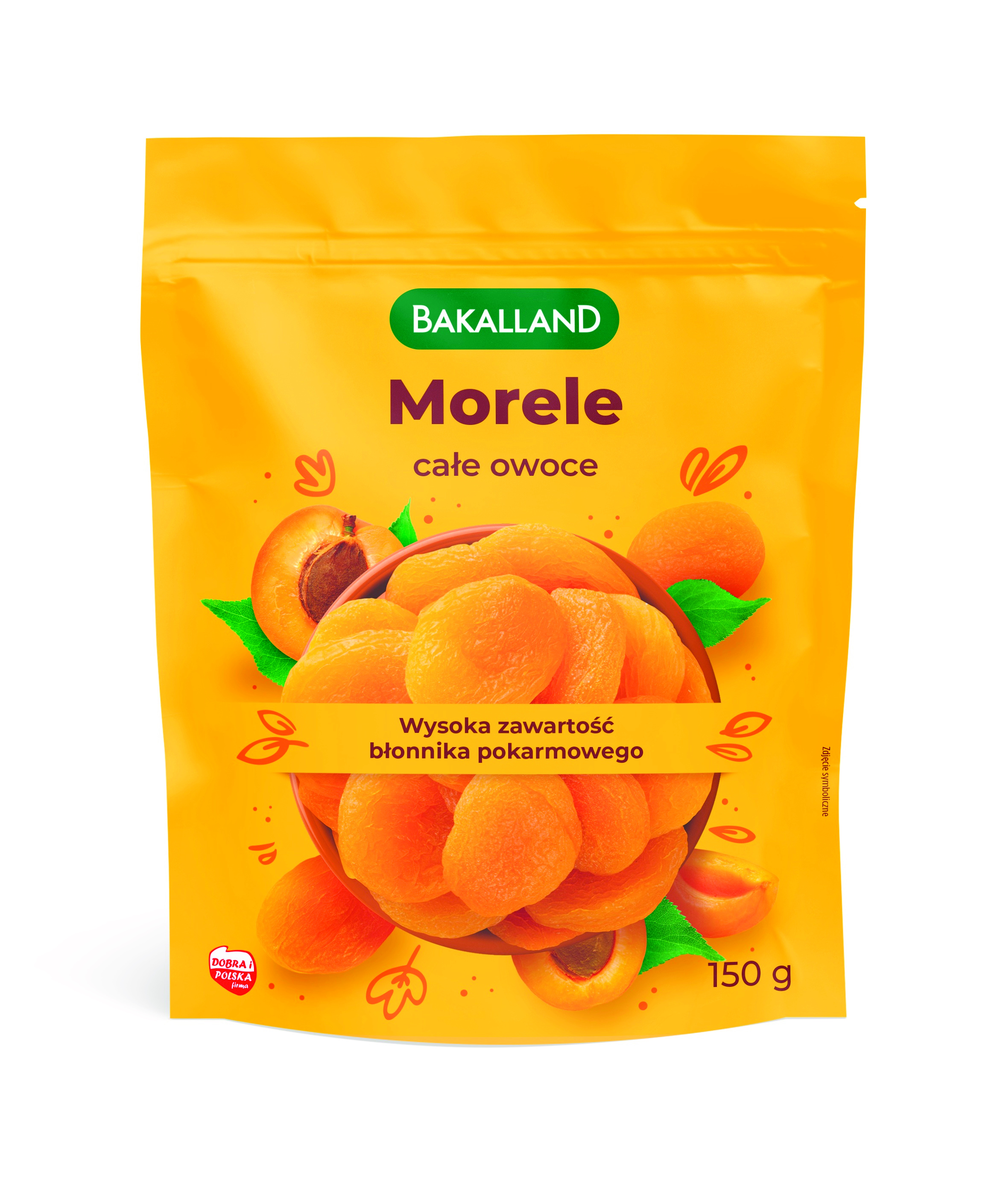 Morele suszone całe owOce, Bakalland, 150g