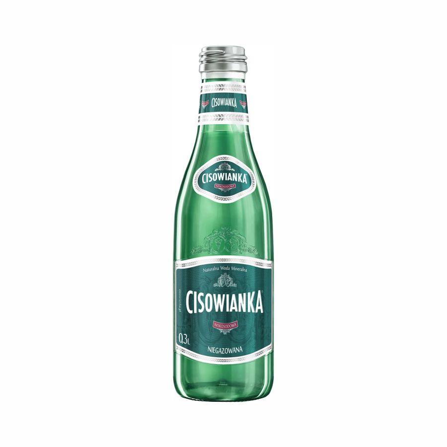 Woda mineralna Cisowianka niegazowana butelka szklana 0,3l - kaucja Woda mineralna Cisowianka niegazowana butelka szklana 0,3l - kaucja