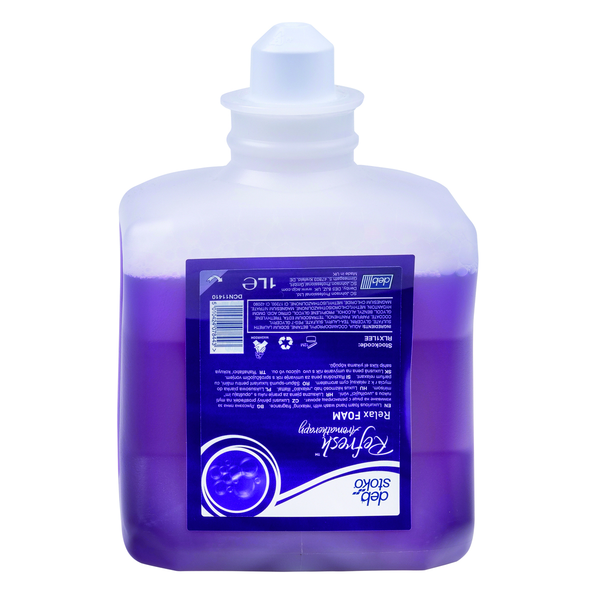 Mydło w pianie deb relax, zapas do dozownika, 1000ml Mydło w pianie deb relax, zapas do dozownika, 1000ml