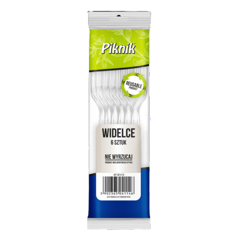 Widelec wielokrotnego użytku Piknik 6 szt.