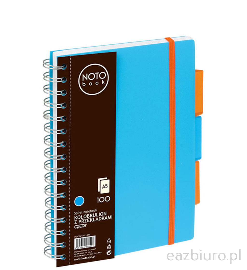 Kołobrulion Grand notobook A5 100 niebieski kratka | eazbiuro.pl | Kup od razu!