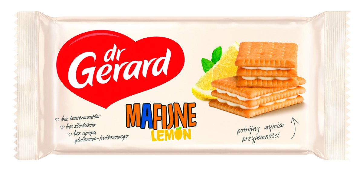 Herbatniki DR GERARD Mafijne, śmietankowo-cytrynowe, 216g