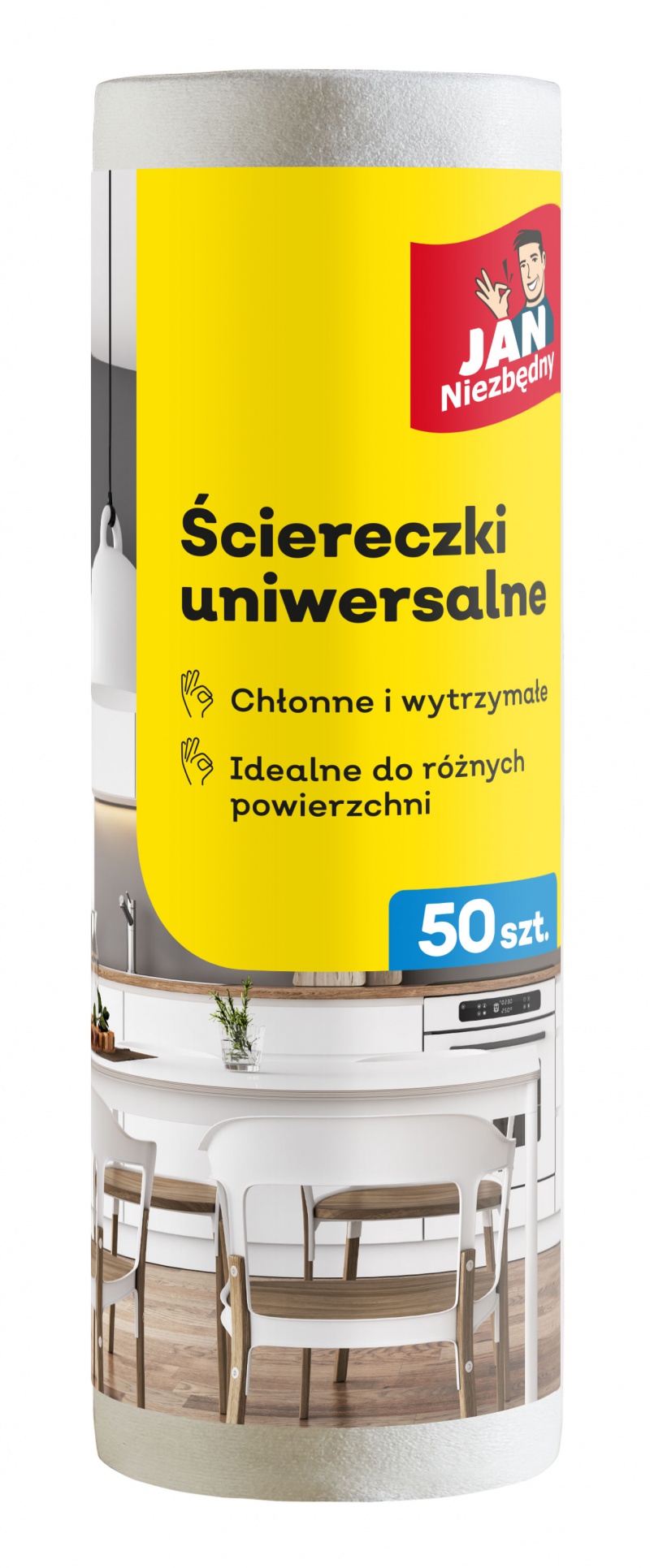 Ściereczka uniwersalna na rolce Jan Niezbędny 50 szt.