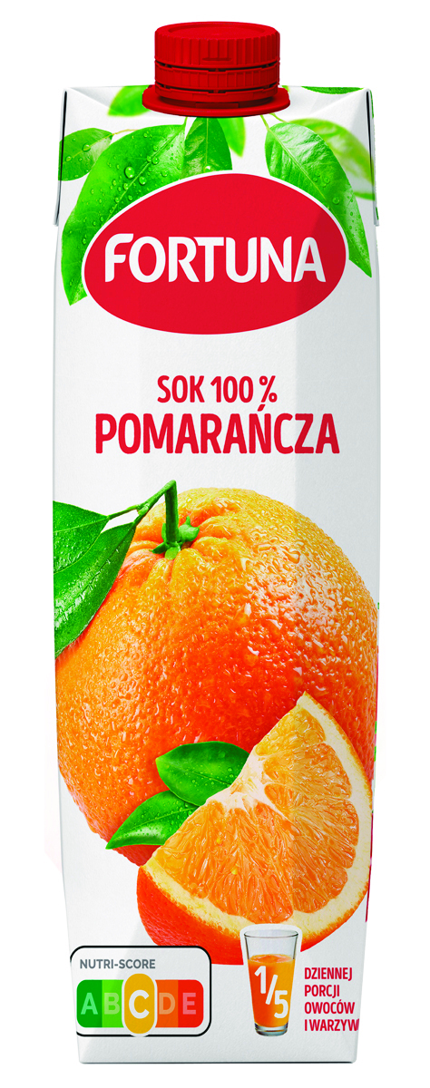 Sok FORTUNA, pomarańczowy, 1l