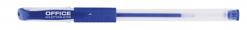 Długopis żelowy OFFICE PRODUCTS, gumowy uchwyt, 0,5mm, niebieski