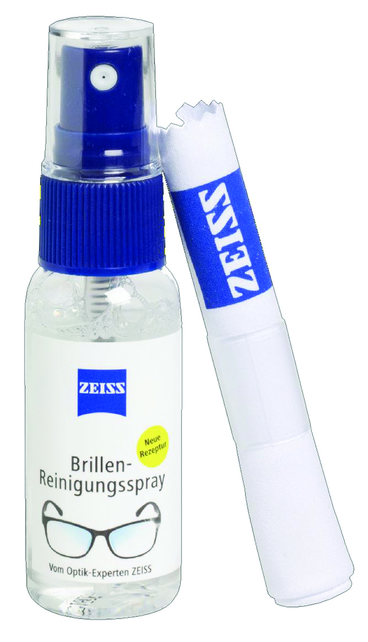 Zestaw do czyszczenia okularów i wyświetlaczy zeiss, ściereczka z mikrofibry + spray czyszczący Zestaw do czyszczenia okularów i wyświetlaczy zeiss, ściereczka z mikrofibry + spray czyszczący