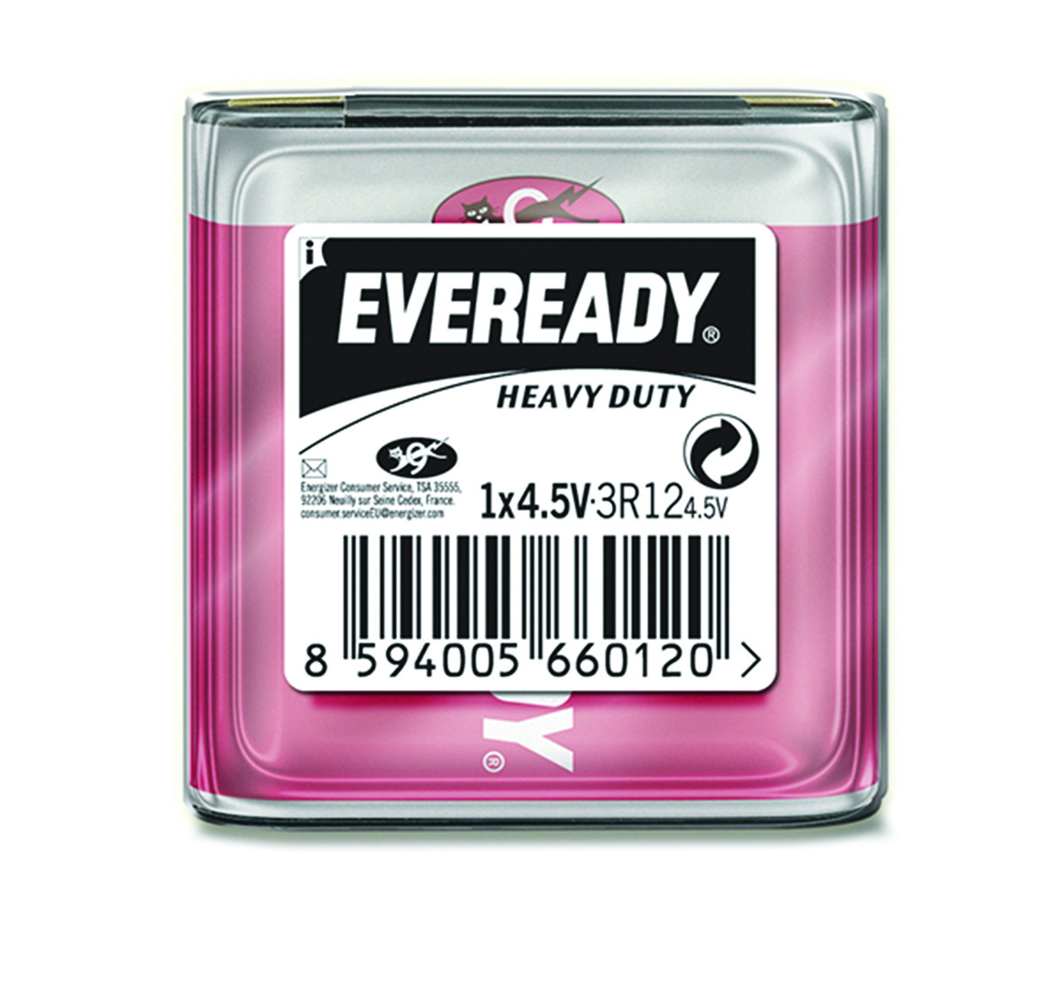 Bateria eveready heavy duty, 3r12, 4,5v