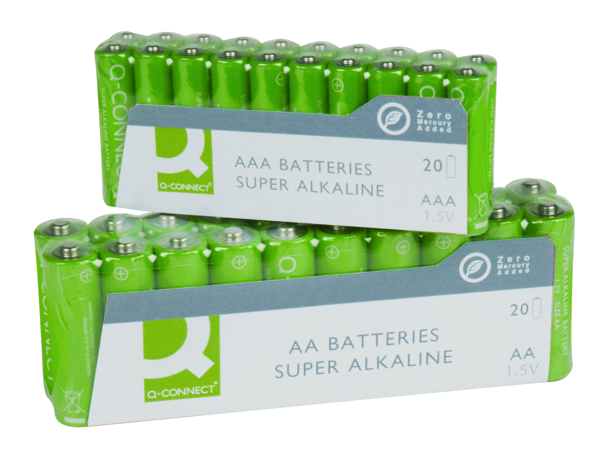 Baterie super-alkaliczne Q-Connect aaa, lr03, 1,5v, 20 sztuk