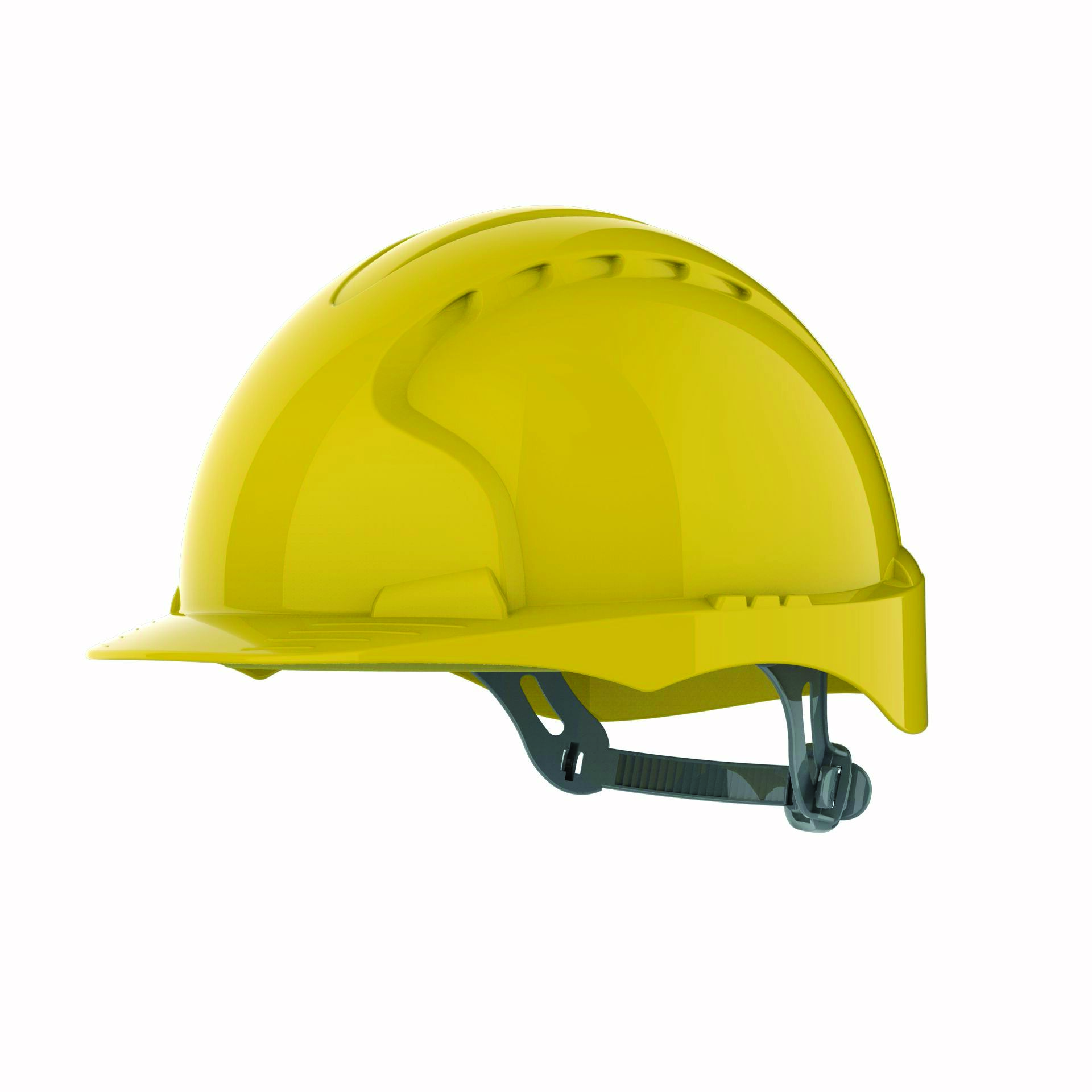 Hełm ochronny EVO®3, pasek przesuwny, niewentylowany, żółty