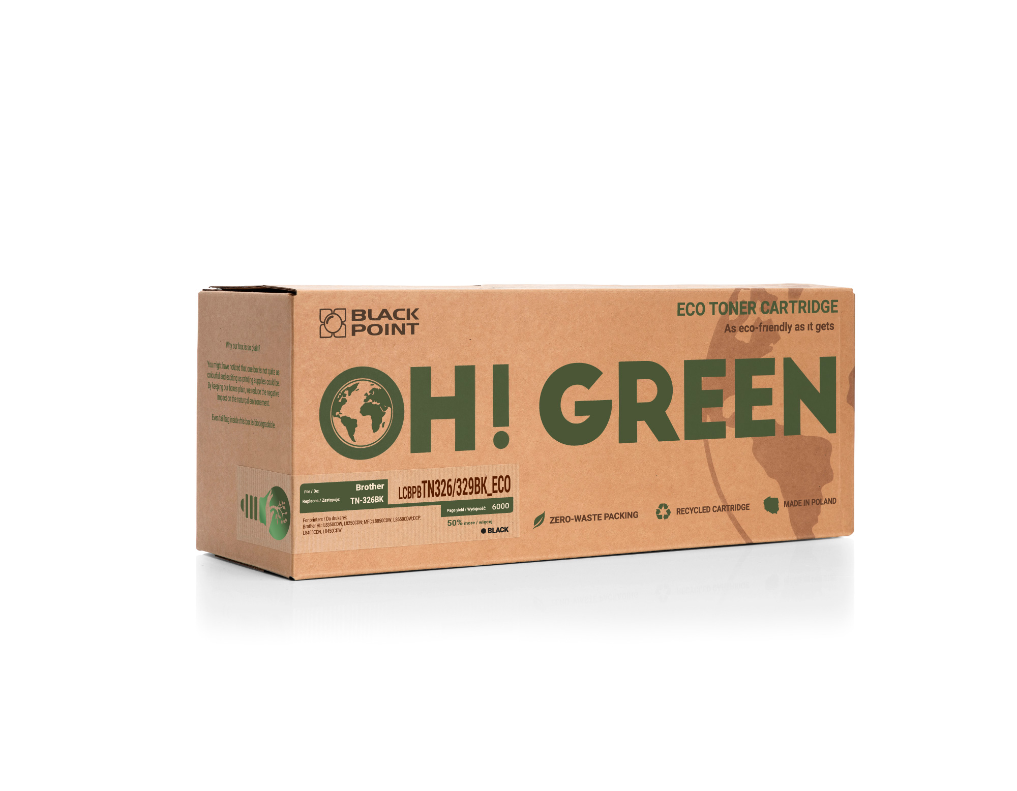 Toner oh green Brother tn-326bk / tn-329bk Toner oh green Brother tn-326bk / tn-329bk