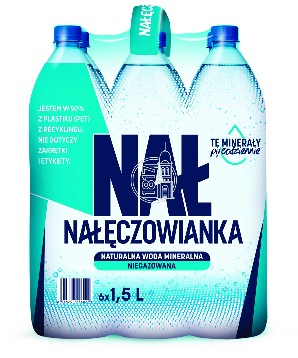 Woda mineralna NAŁĘCZOWIANKA, niegazowana, 1,5l, kaucja