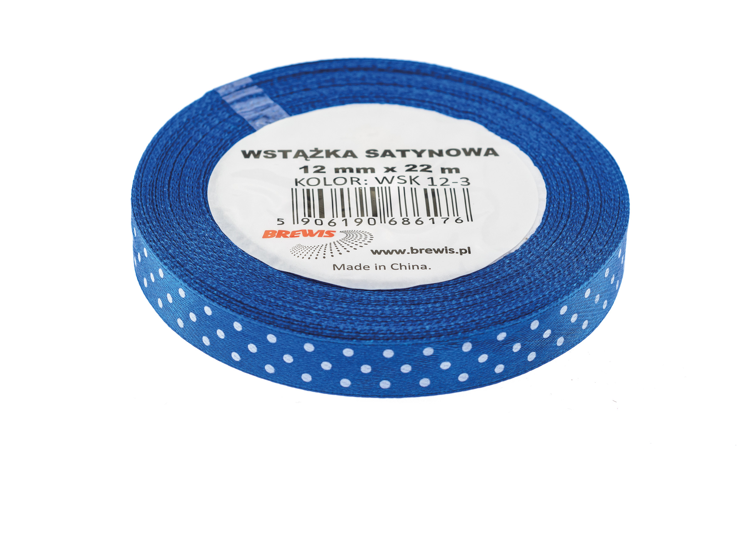 Wstążka Brewis kropki 12 mm 22 m niebieska | eazbiuro.pl | Skorzystaj dziś!