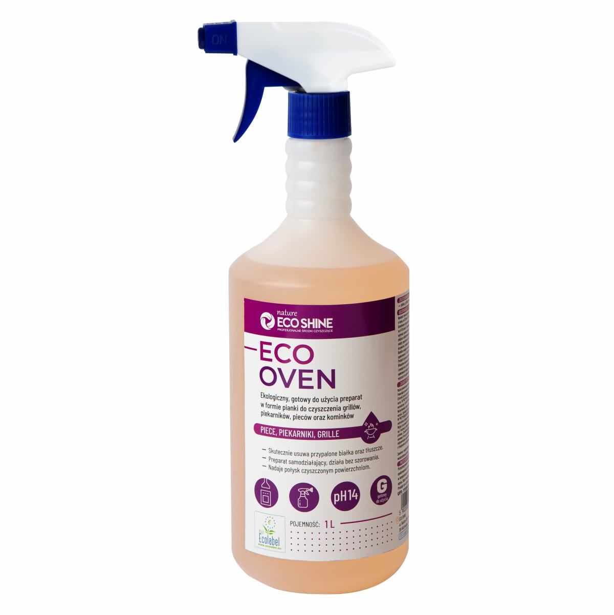 Eco Shine eco oven 1l ekologiczna pianka do czyszczenia grillów, kuchenek, piekarników, pieców, okapów oraz kominków