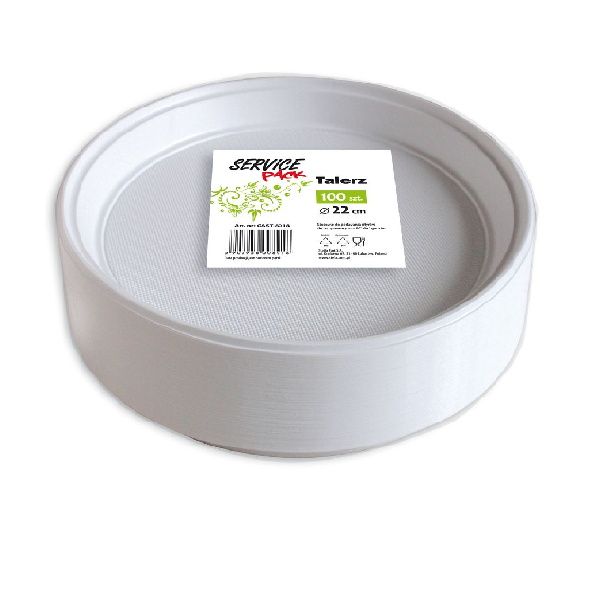 Tacka papierowa okrągła 22 cm 100 sztuk