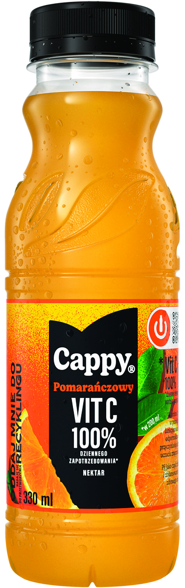 Nektar CAPPY, pomarańczowy, 0,33l, kaucja